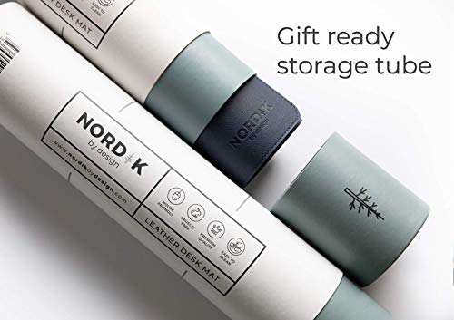 Nordik Premium Vegan Leather Desk Mat - Midnight Blue - Image 2