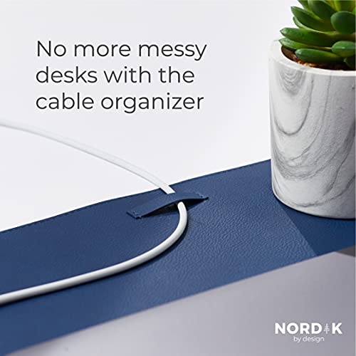 Nordik Premium Vegan Leather Desk Mat - Midnight Blue - Image 3