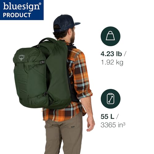 Osprey Farpoint 55L Travel Backpack for Men - Tunnel Vision Grey - Image 3