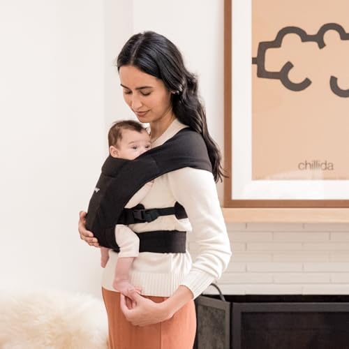 Ergobaby Embrace Baby Wrap Carrier - Pure Black, Cozy & Compact - Image 6