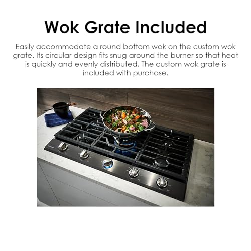 Samsung 36" Smart Gas Cooktop with Powerful Burner, Wi-Fi, & Illuminated Knobs - Image 8