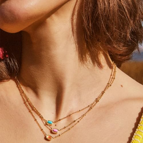 Kendra Scott Mini Elisa Satellite Pendant Necklace in Fuchsia - Image 5