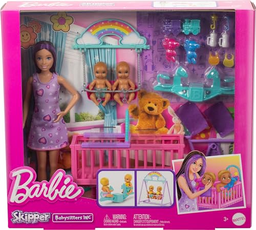 Barbie Skipper Twin Nursery Playset - Complete Babysitting Fun! - Image 6