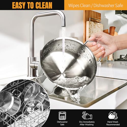 Aufranc 6-Piece Nonstick Stainless Steel Cookware Set - Image 6