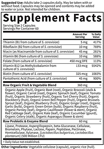 Garden of Life Vitamin B Complex with Probiotics – 120 Vegan Capsules - Image 5