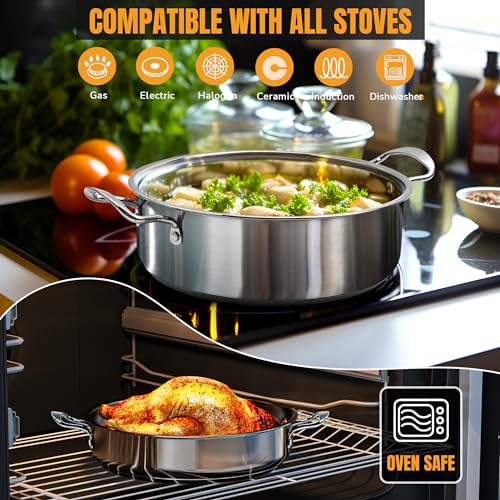 Aufranc 6-Piece Nonstick Stainless Steel Cookware Set - Image 5