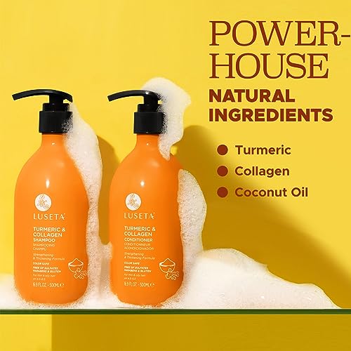Luseta Hair Thickening Shampoo & Conditioner Set with Turmeric & Collagen - Image 5