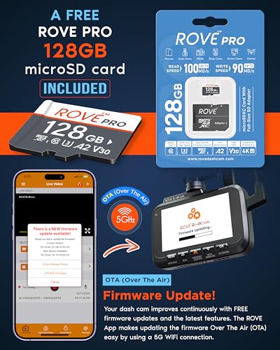 ROVE R2-4K Dual Dash Cam with STARVIS 2 Sensor & Free 128GB Card - Image 8