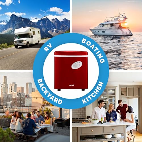 Newair Bullet Ice Machine - 28 lbs/Day Portable Ice Maker in Red - Image 8