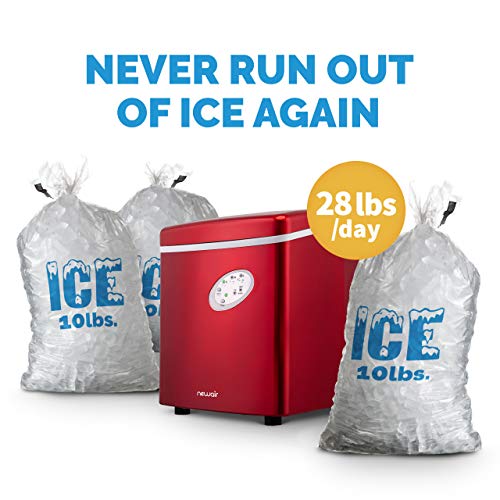 Newair Bullet Ice Machine - 28 lbs/Day Portable Ice Maker in Red - Image 4