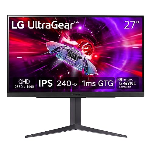 LG 27" UltraGear QHD Gaming Monitor with 240Hz Refresh Rate