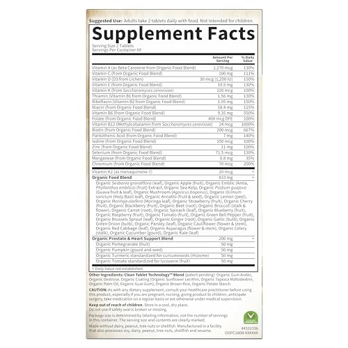 Garden of Life Organics Multivitamin for Men 40+ - 120 Vegan Tablets - Image 9