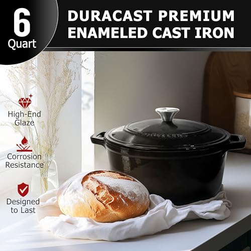MÜELLERHOME 6 Quart Enameled Cast Iron Dutch Oven - Image 2