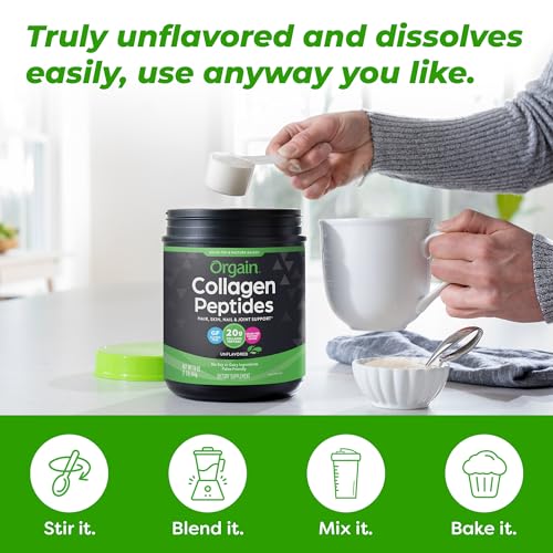 Orgain Hydrolyzed Collagen Peptides Powder - 20g Grass Fed Collagen - Image 6