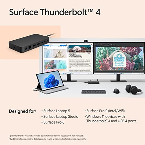 Microsoft Surface Thunderbolt 4 Dock - Dual 4K Display Support - Image 6
