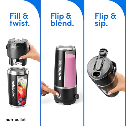 NutriBullet Flip Cordless Portable Blender with Insulated Cup - Image 3