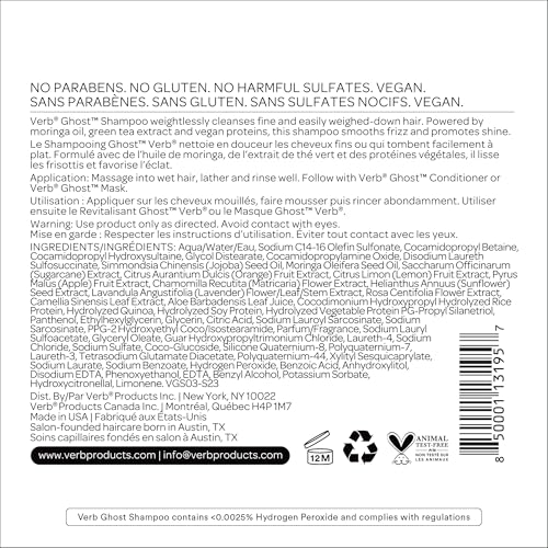 VERB Ghost Shampoo - Vegan & Weightless Haircare, 32 fl oz - Image 10