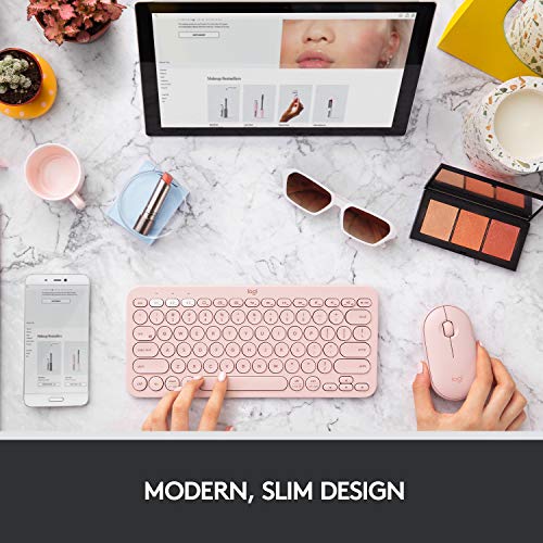 Logitech Pebble Wireless Mouse - Pink Rose - Image 3