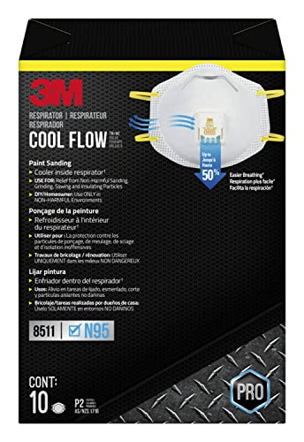 3M N95 Respirator 8511 - 10 Pack with Cool Flow Valve