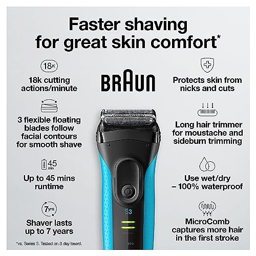 Braun Series 3 Electric Razor with Precision Trimmer, Wet & Dry Use - Image 3