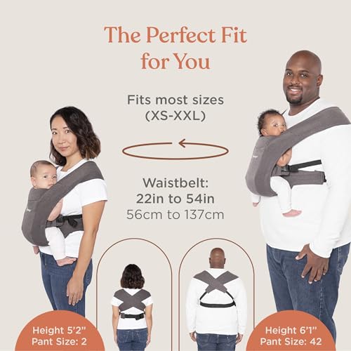Ergobaby Embrace Baby Wrap Carrier - Pure Black, Cozy & Compact - Image 7